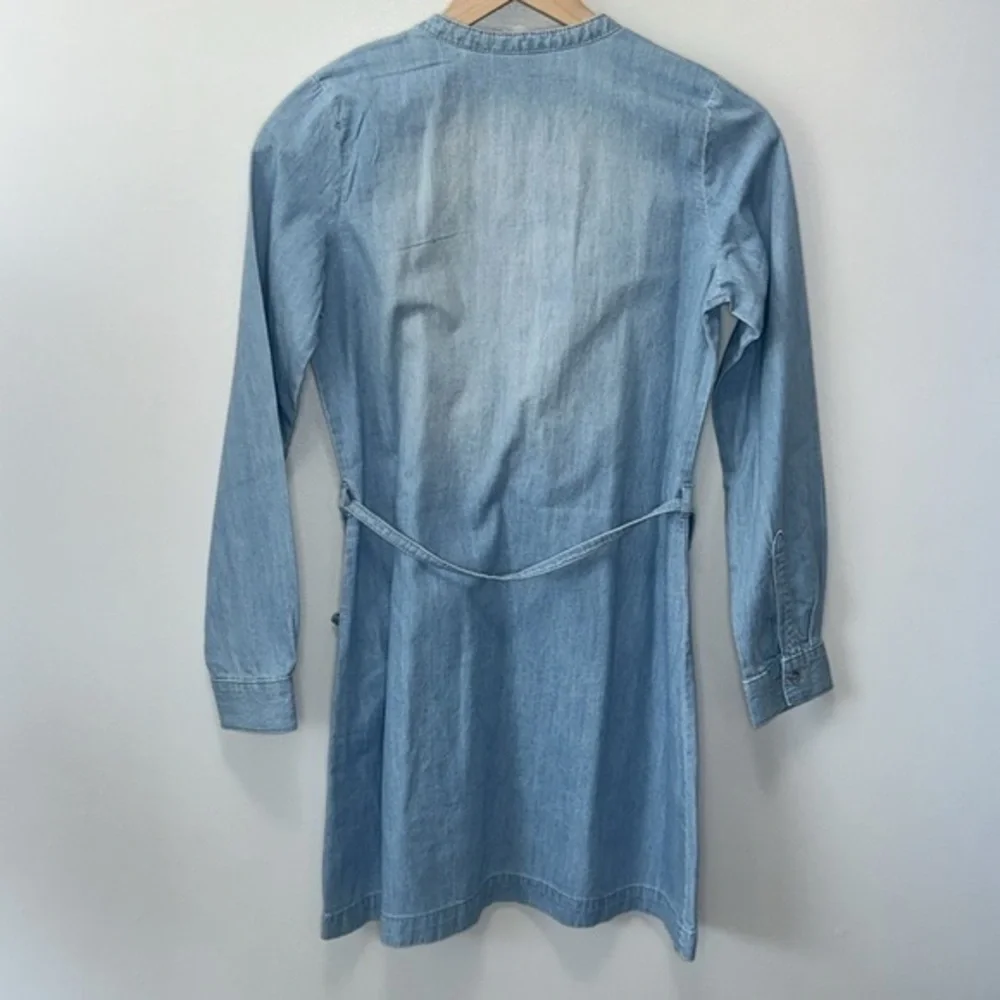 "NWT"Children's Place Girls Chambray Long Sleeve Belted Shirt Dress- Size XL(14) - Picture 2 of 11